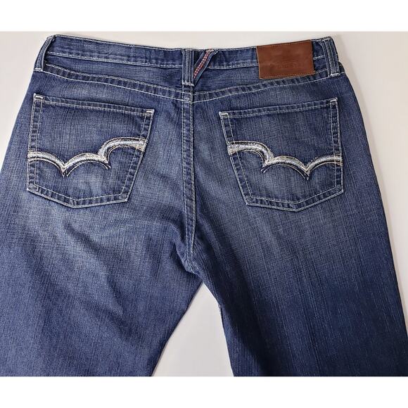 BIG STAR Pioneer Regular Boot Cut Jeans Men's 38L Medium Wash Thick Stitching - Picture 10 of 16